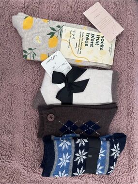 Socks That Plant Trees Lemon & Patterned Women's Sock Set - Unbranded